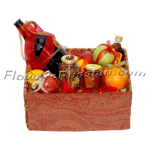 Mulled Wine Basket, Flower Delivery to Russia, FlowersRussian