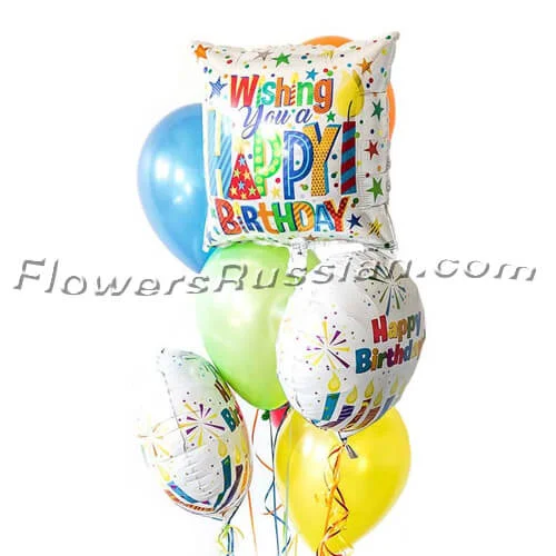 Happy Birthday Balloons, Flower Delivery to Russia, FlowersRussian