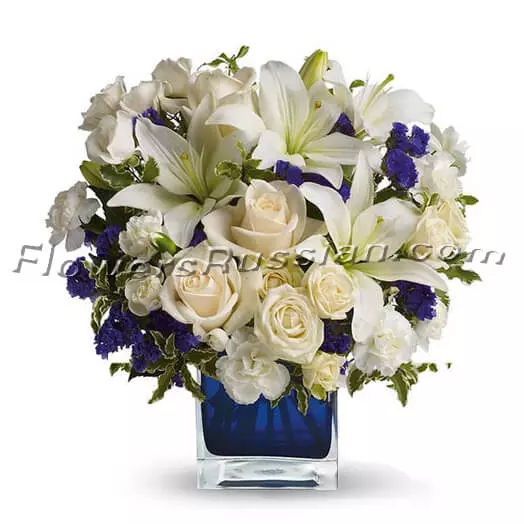 Clear Blue Skies Bouquet, Flower Delivery to Russia, FlowersRussian
