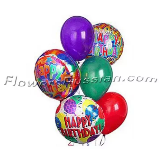6 Mixed Balloons, Flower Delivery to Russia, FlowersRussian