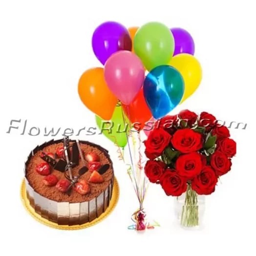 Romantic Celebration Assortment, Flower Delivery to Russia, FlowersRussian