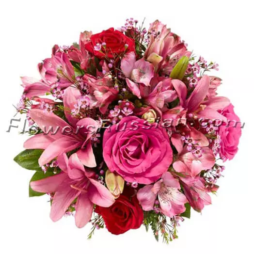 Rose & Lily Celebration, Flower Delivery to Russia, FlowersRussian