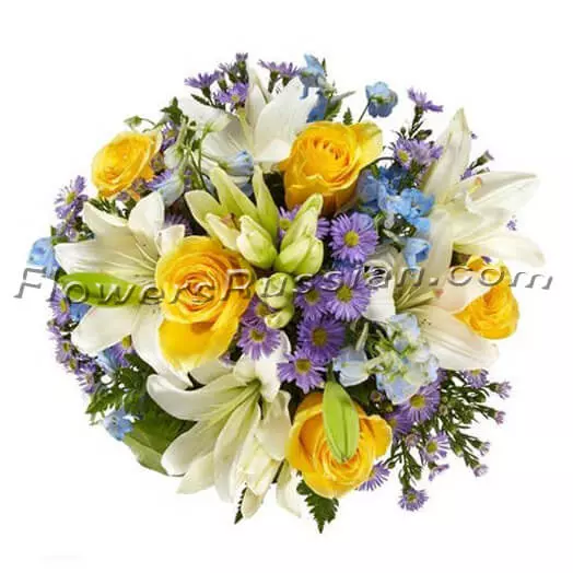 Big Bright Blue Skies, Flower Delivery to Russia, FlowersRussian