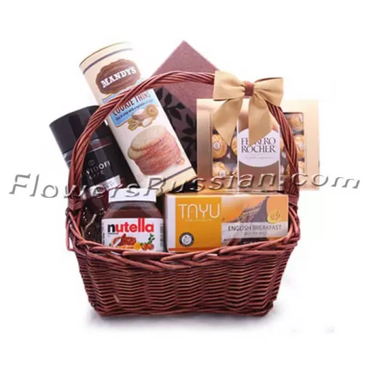 Chocolate Shop Gift Basket, Flower Delivery to Russia, FlowersRussian