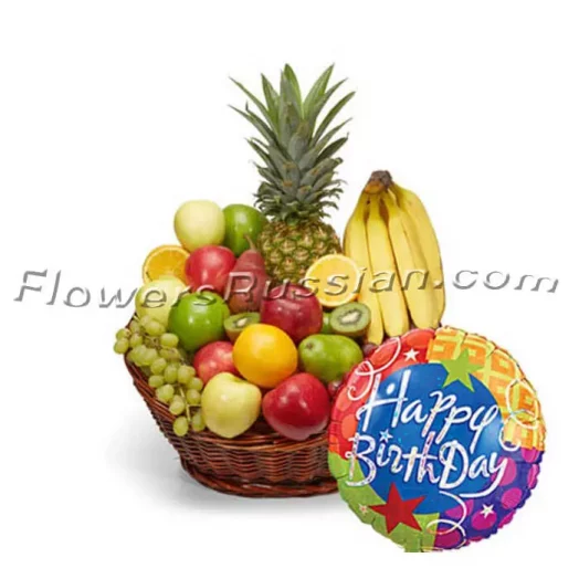 Birthday Fruit Basket, Flower Delivery to Russia, FlowersRussian