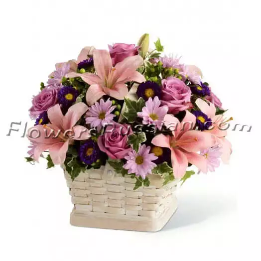 The Loving Sympathy Basket, Flower Delivery to Russia, FlowersRussian