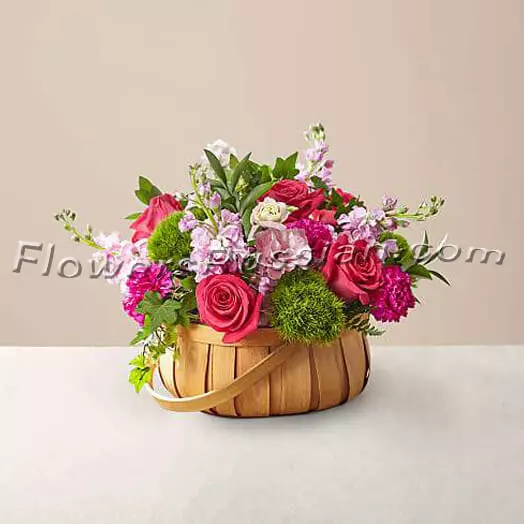 Radiance in Bloom Basket, Flower Delivery to Russia, FlowersRussian