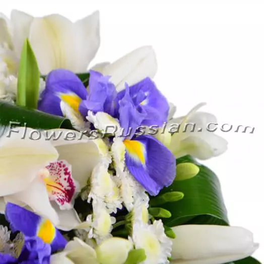 Bouquet White And Blue