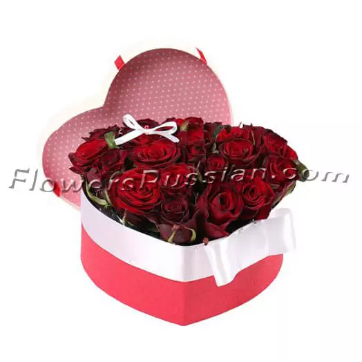 Heart Of Roses In A Box