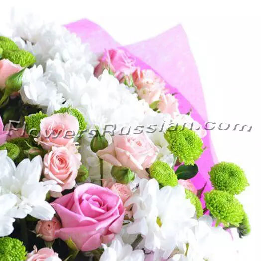 Bouquet Of Chrysanthemums And Roses + Nutella to USA
